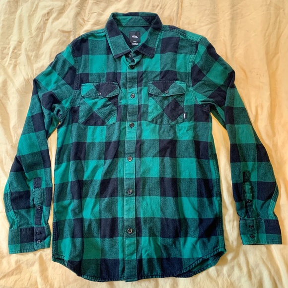 Vans Green Buffalo Plaid Flannel Mens 